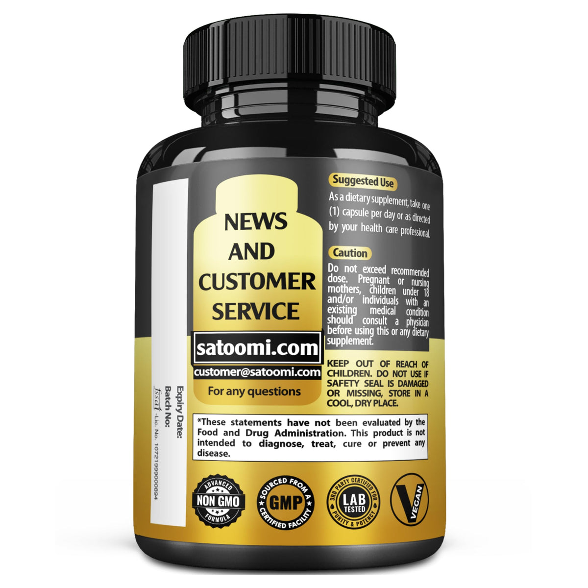 Satoomi Complexe de Champignons, capsules dans une main