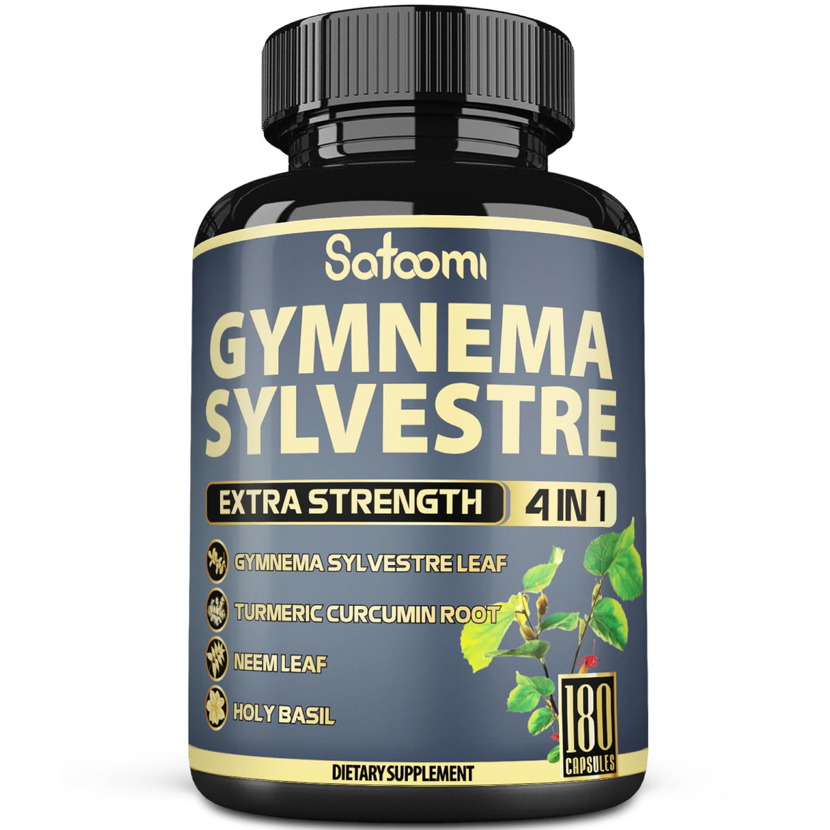 Satoomi Gymnema Sylvestre capsules 180 unités vue de face