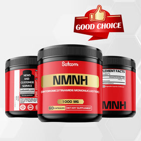 Satoomi NMNH 1000mg gélules ouvertes pour montrer le contenu