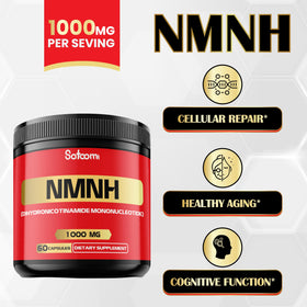Satoomi NMNH 1000mg gélules sur une surface blanche