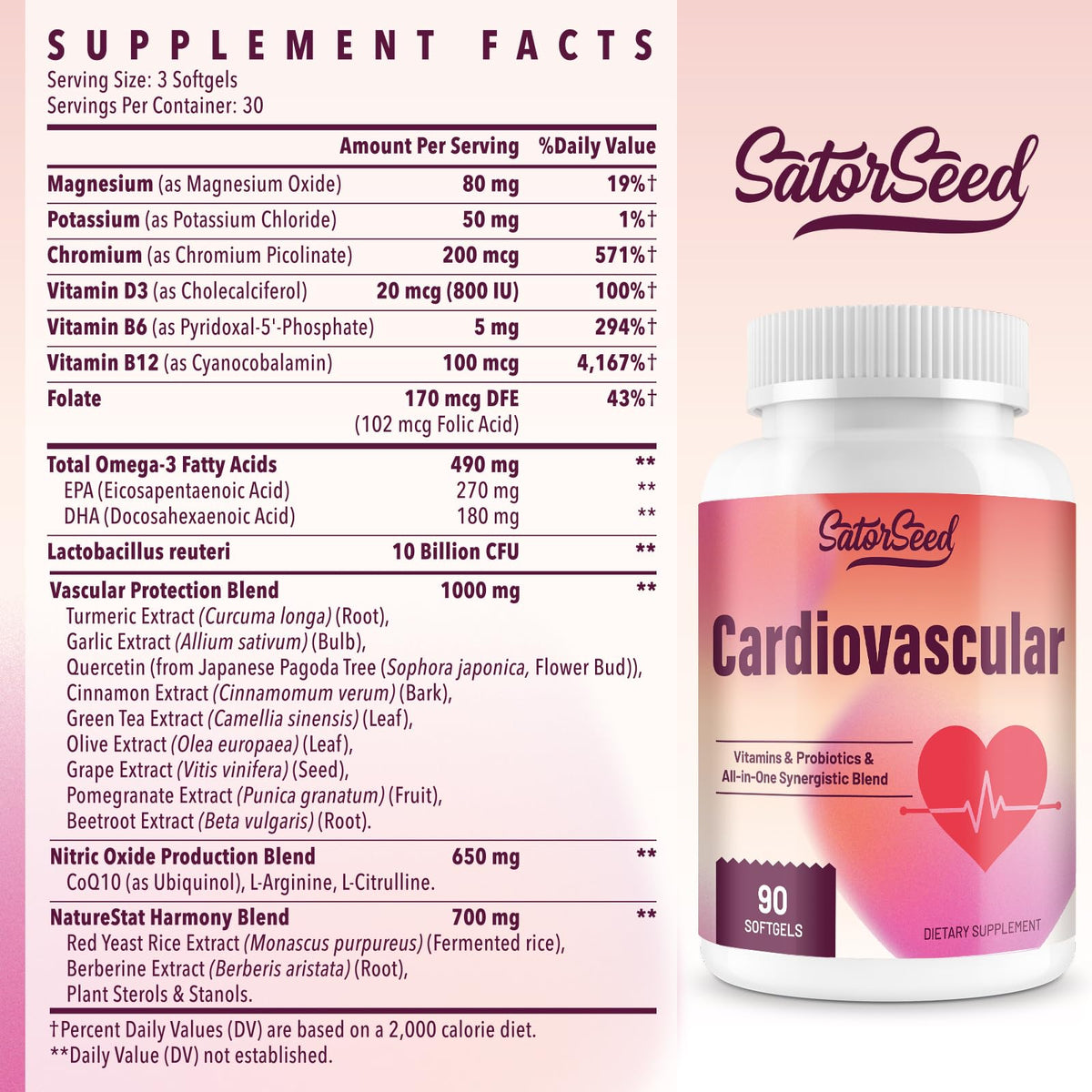 SatorSeed Complément Alimentaire 3000mg avec des ingrédients naturels