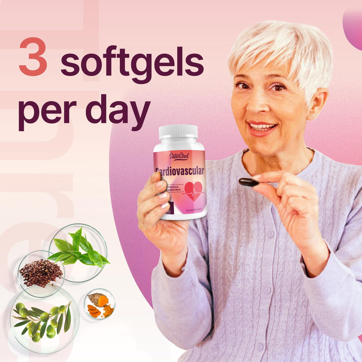 SatorSeed Complément Alimentaire 3000MG bouteille de côté