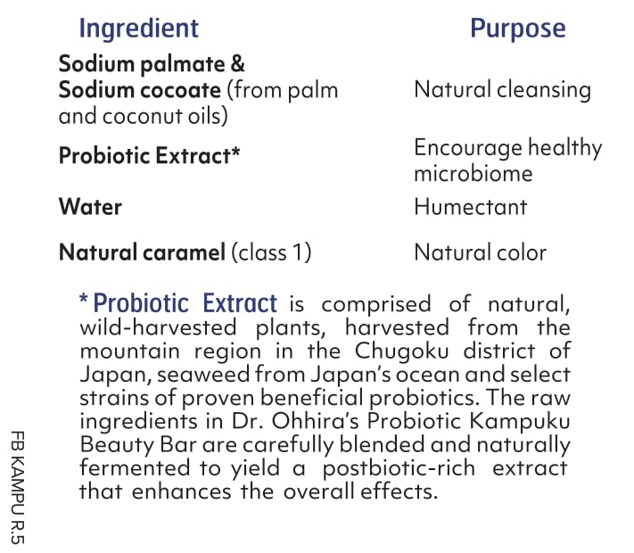 Savon Kampuku et capsules de Probiotiques Original ensemble