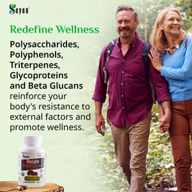 Sayan Extrait de Champignon Reishi 90 Capsules sur fond neutre