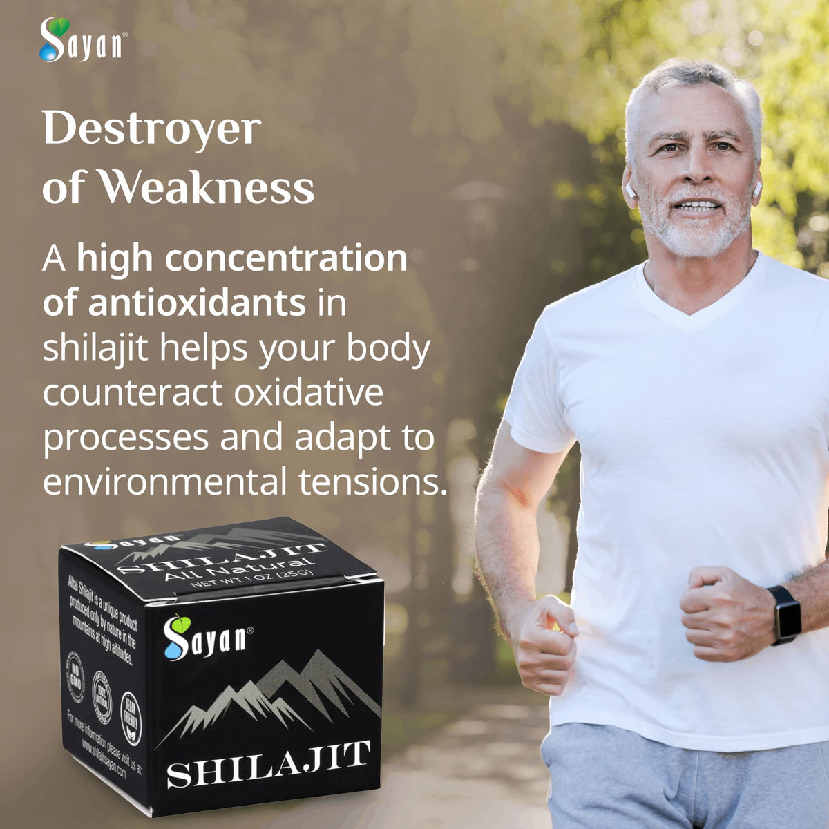 Sayan Shilajit Résine 90g avec cuillère doseuse