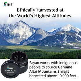 Sayan Shilajit Résine 90g texture de la résine