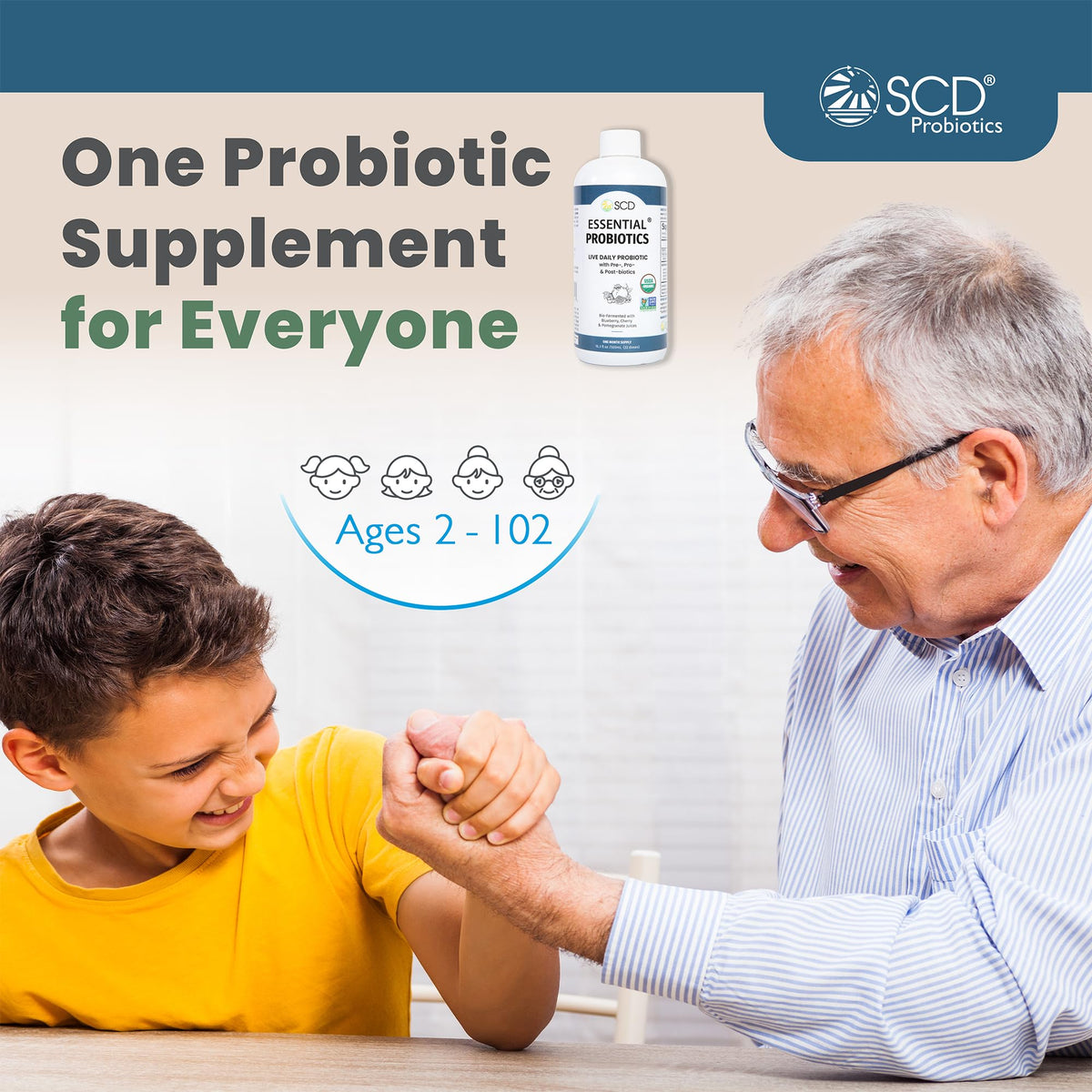 SCD Probiotics bouteille vue de côté