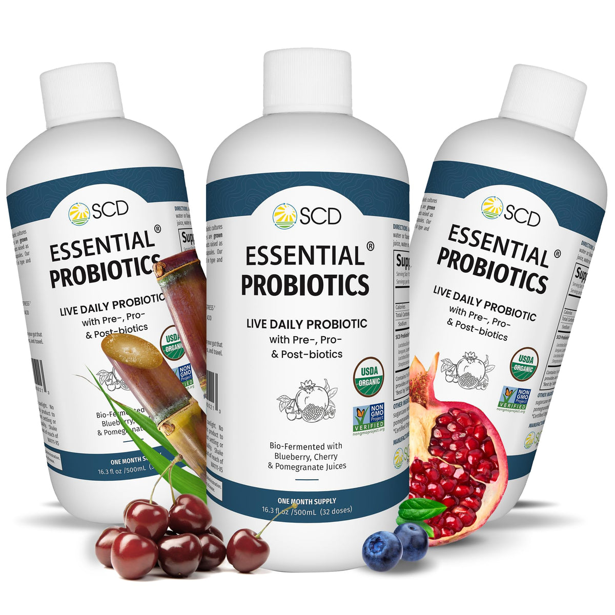 SCD Probiotics pack de 3 compléments alimentaires avec 11 probiotiques essentiels