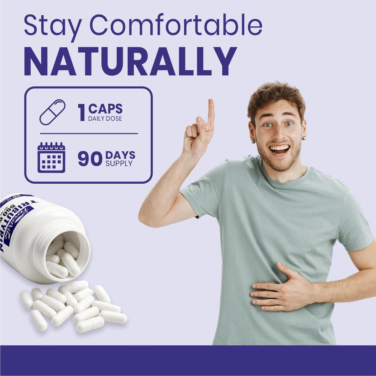 Scène de vie avec des capsules ForestVibe Tributyrin sur une table