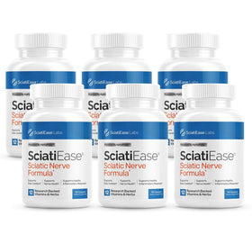 SciatiEase complément alimentaire 6 bouteilles 300mg acide alpha-lipoïque vue de face