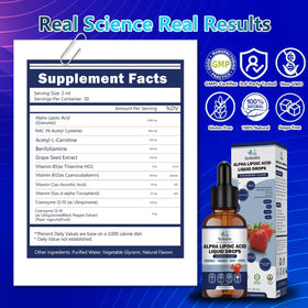 Scibalia Acide Alpha-Lipoïque 1000mg Liquide avec accessoires de santé