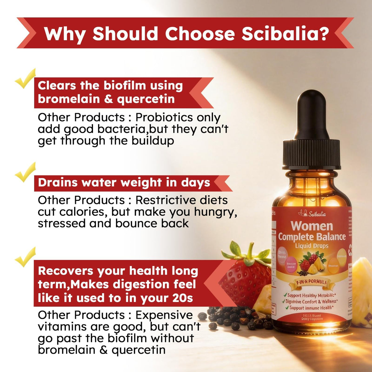 Scibalia Rituel Biofilm Intestinal 7-en-1 sur une table