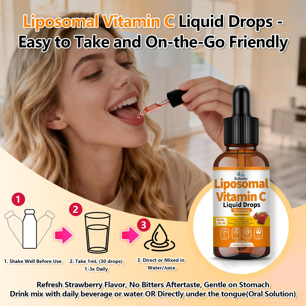 Scibalia Vitamine C Liposomale 1000mg en usage quotidien