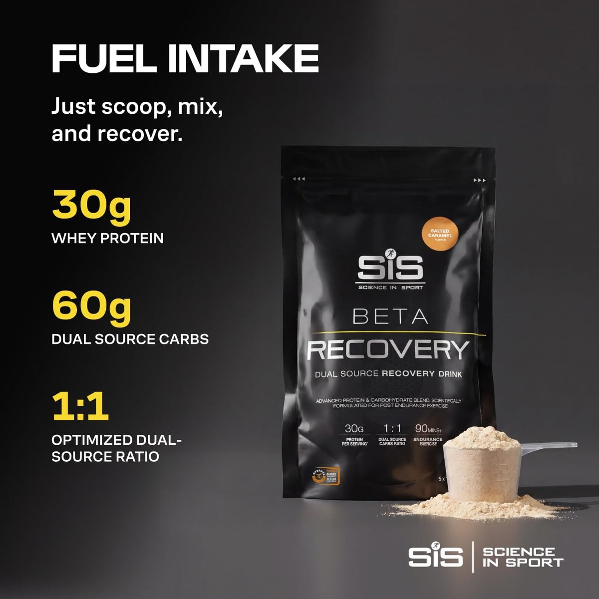 Science in Sport BETA use poudre de protéine au caramel salé, étiquette et informations nutritionnelles