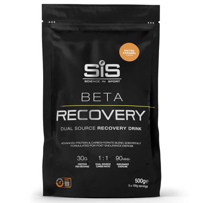 Science in Sport BETA use poudre de protéine au caramel salé, vue de face