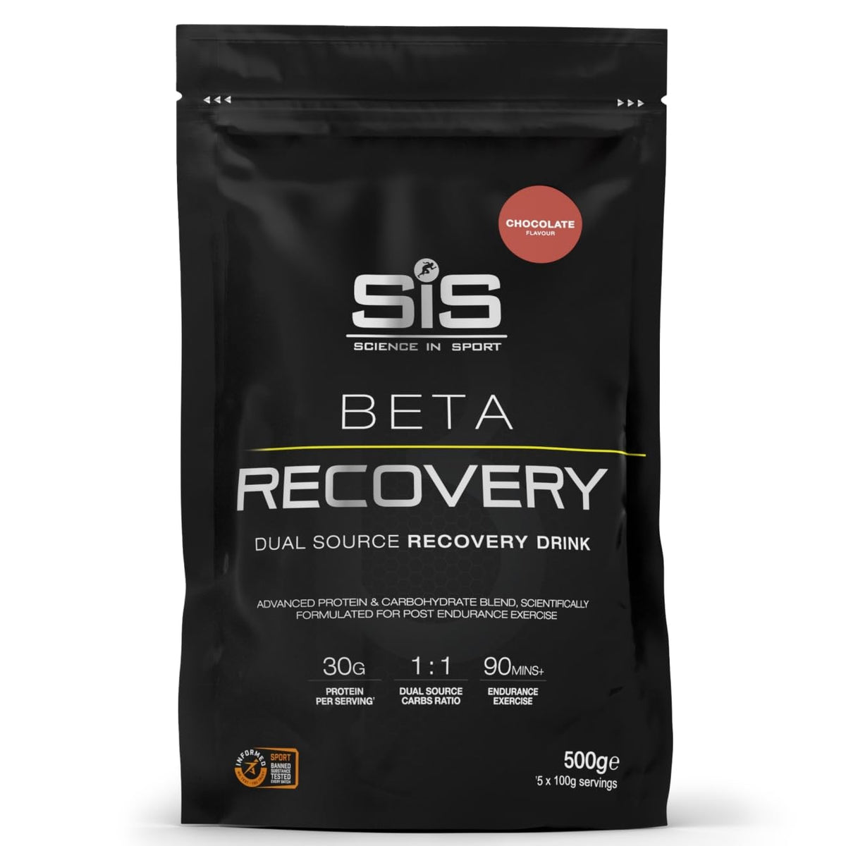 Science in Sport BETA use poudre de protéine chocolat vue avant