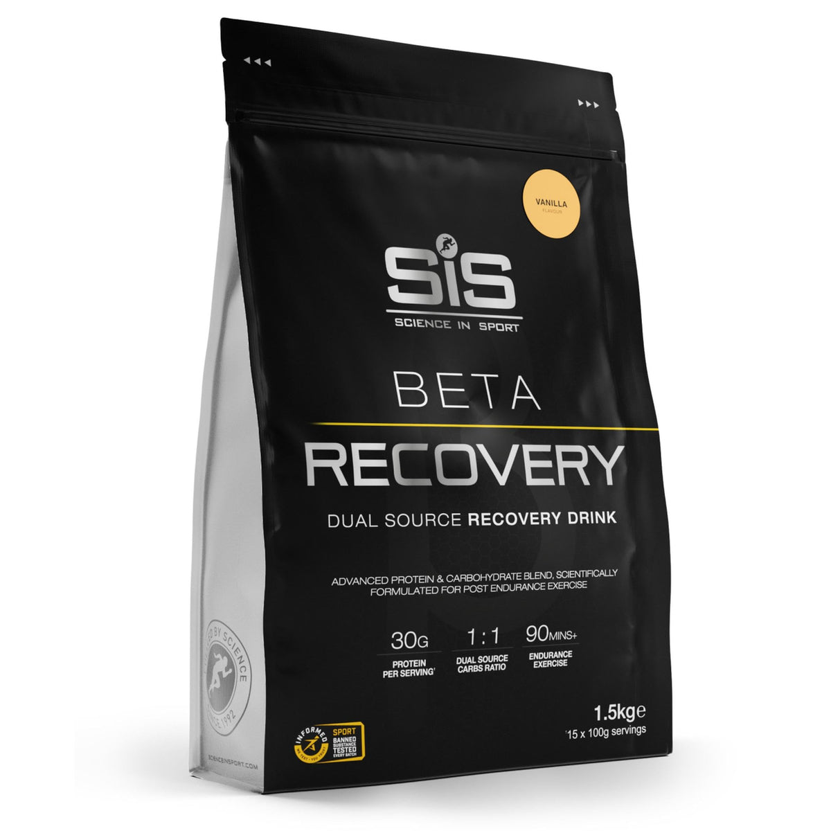 Science in Sport BETA use Poudre de Protéine Vanille 1542g vue de face