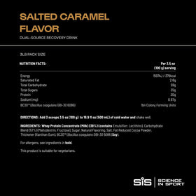 Science in Sport BETA use poudre de protéines 30g au caramel salé mélangée avec de l'eau
