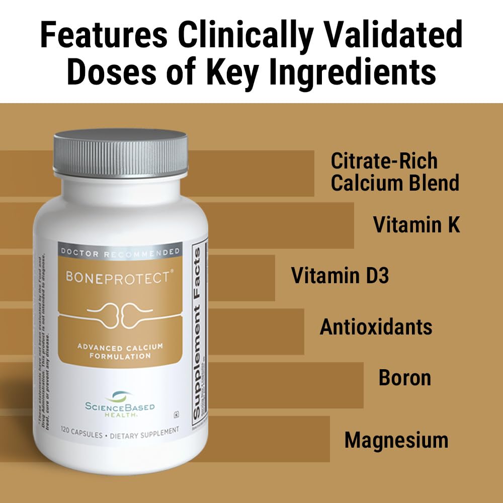 ScienceBased Health BoneProtect 800 mg Calcium gélules ouvertes
