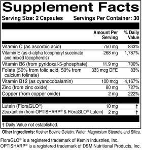 ScienceBased Health MacularProtect AREDS 2 capsules montrant la taille et la forme