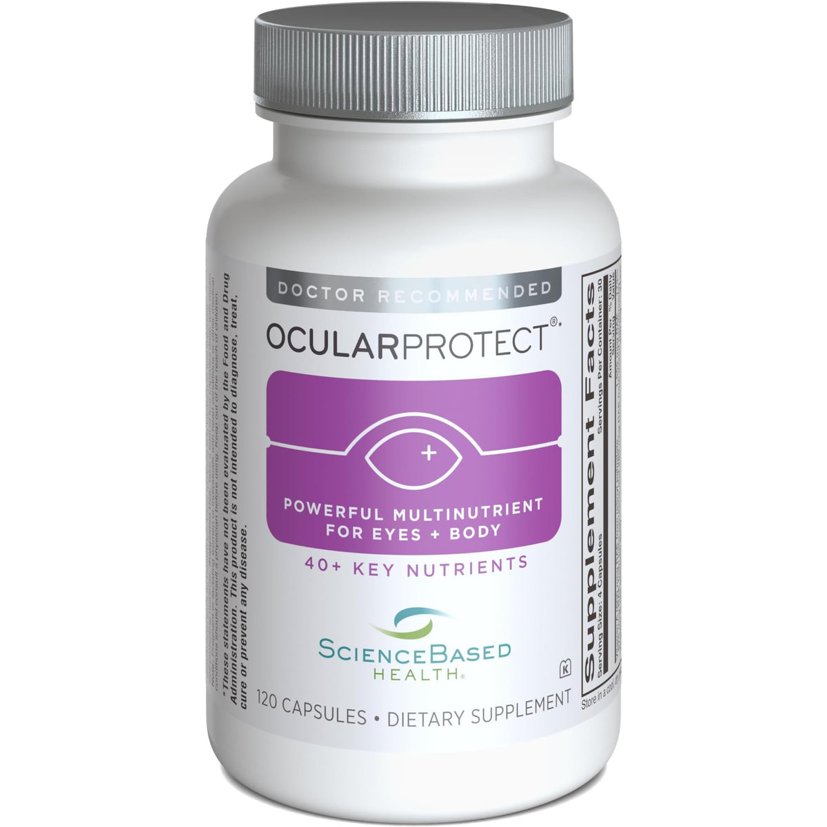 ScienceBased Health OcularProtect flacon de multivitamine avant avec étiquette