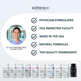 Scimera Asprega - capsules avec un verre d'eau
