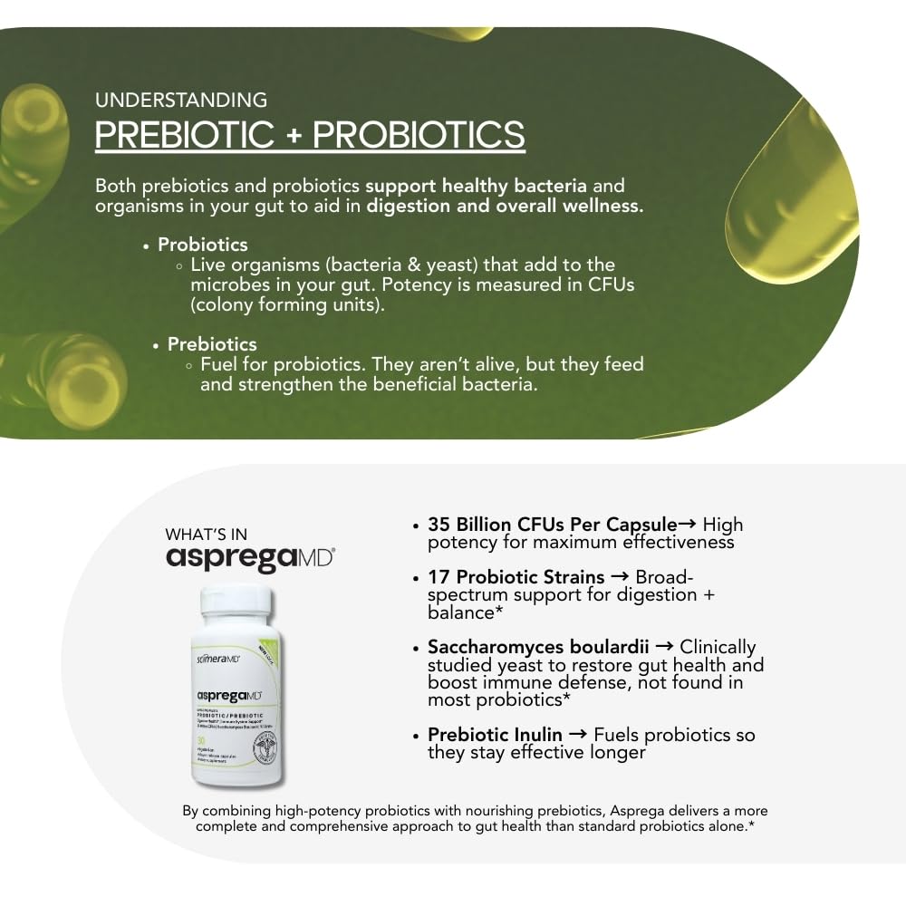Scimera Bioscience complément probiotique et prébiotique 30 capsules sur fond blanc