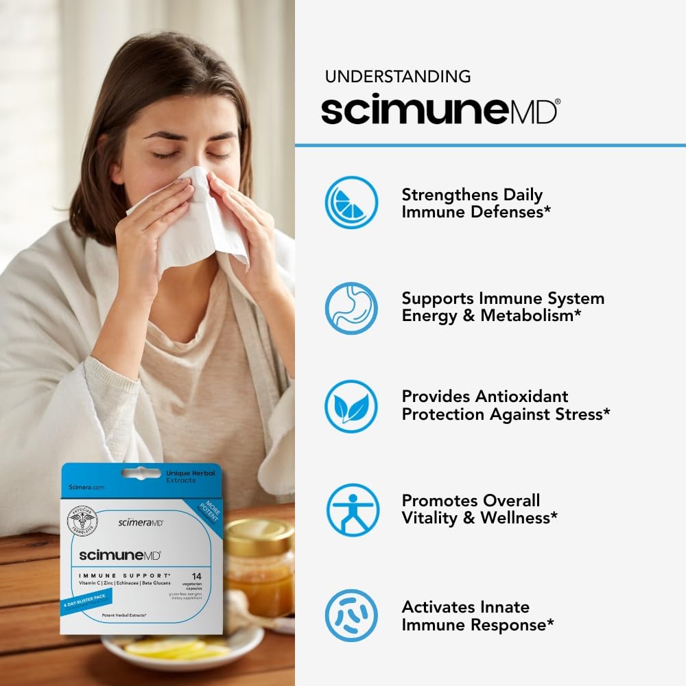 Scimera Scimune complément alimentaire 14 capsules sur fond blanc