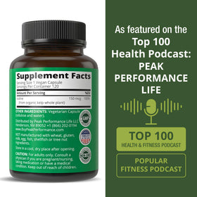Scoop de 50g de Complément Iode Kelp Bio de Peak Performance