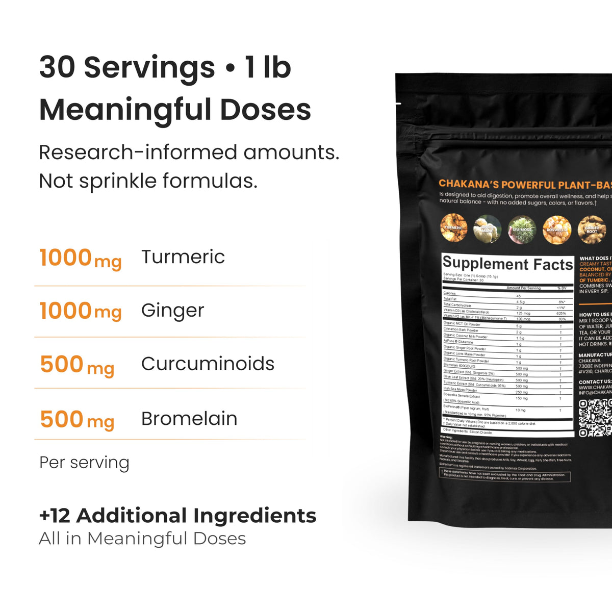 Scoop de complément alimentaire curcuma CHAKANA
