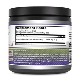 Scoop de créatine monohydrate Amazing Nutrition avec dosage de 5000 mg
