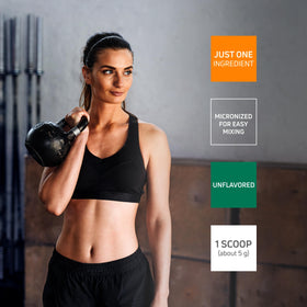 Scoop de créatine monohydrate HEALTHY SPORTS avec poudre