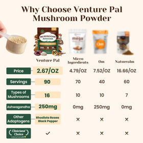 Scoop de poudre de champignons Venture Pal sur une cuillère
