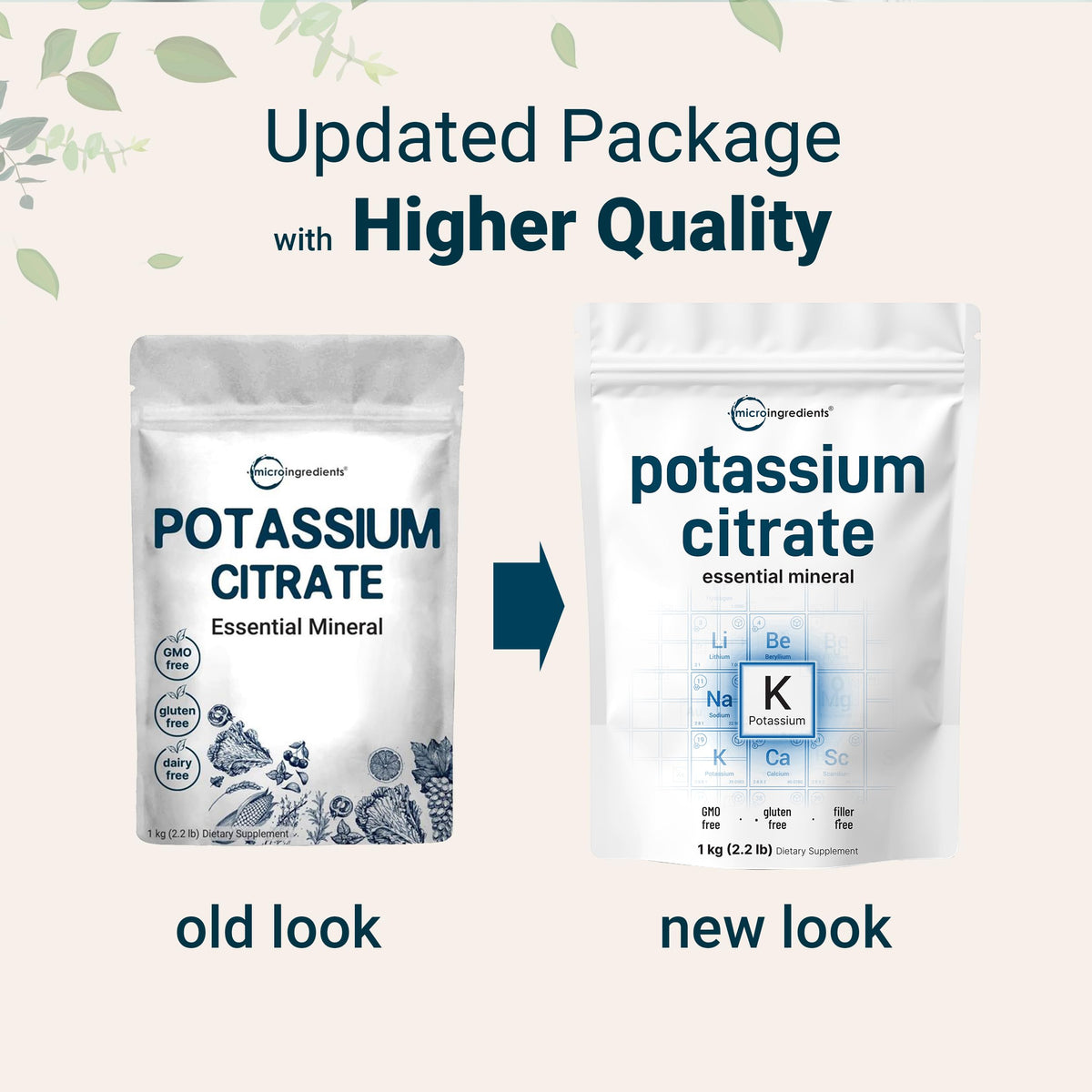 Scoop inclus avec la poudre de citrate de potassium Micro Ingredients