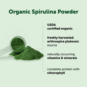 Scoop inclus dans le sachet de spiruline bio Micro Ingredients