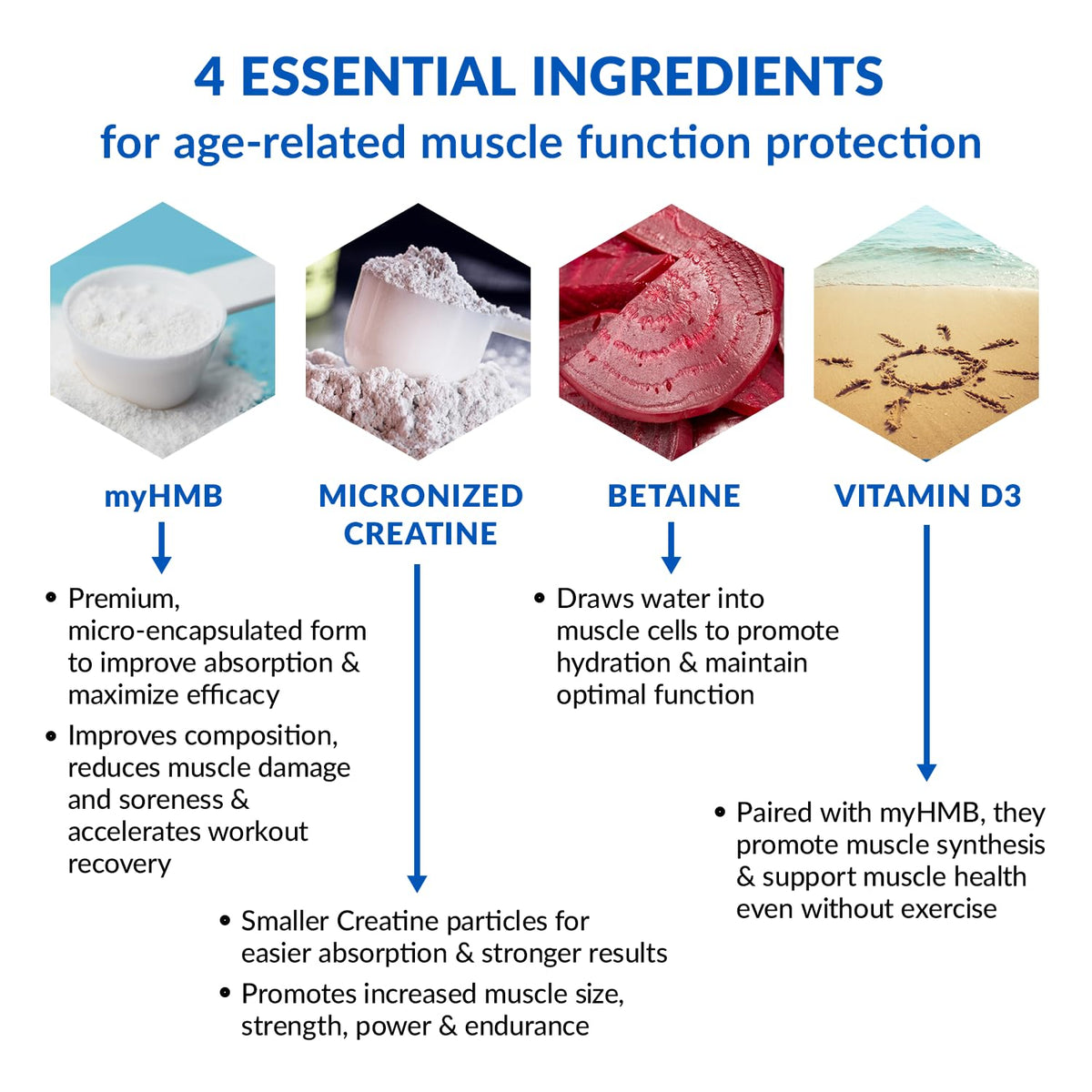 Scoop of BioTrust Ageless Muscle Builder powder on a table