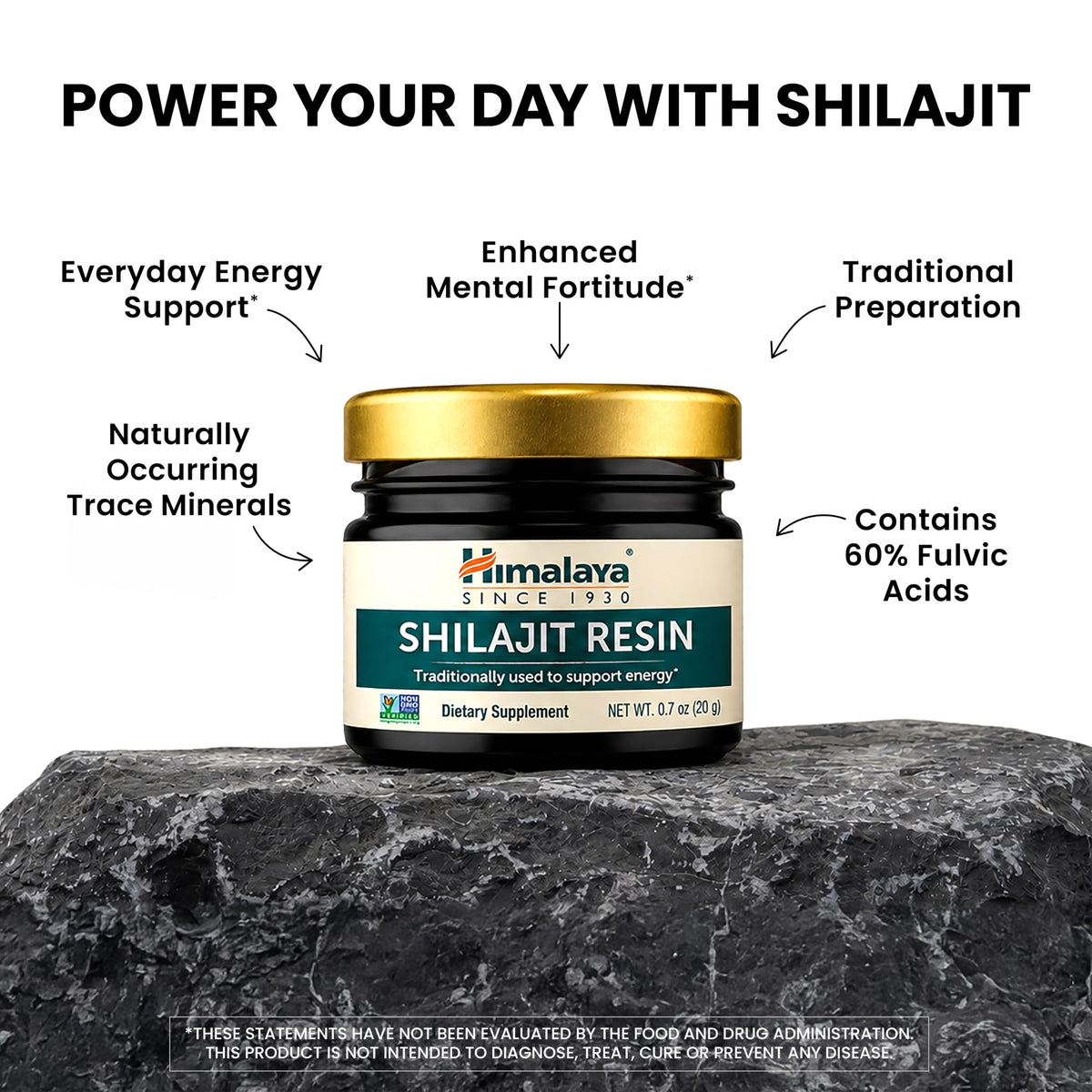 Scoop pour mesurer la résine de Shilajit Himalaya