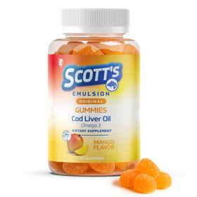 SCOTT'S EMULSION Gummies Omega 3 pour Enfants - 30 gummies saveur mangue