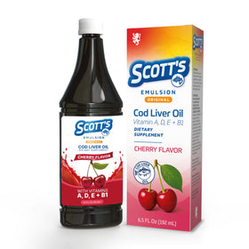 SCOTT'S EMULSION Huile de Foie de Morue Enfant 191g Saveur Cerise vue de face