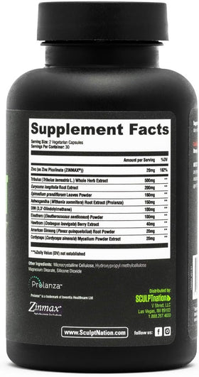 Sculpt Nation Complément Tribulus Terrestris 60 capsules avec emballage