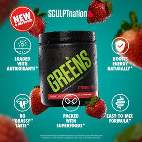 Sculpt Nation Poudre Superfood Fraise 300g avec cuillère