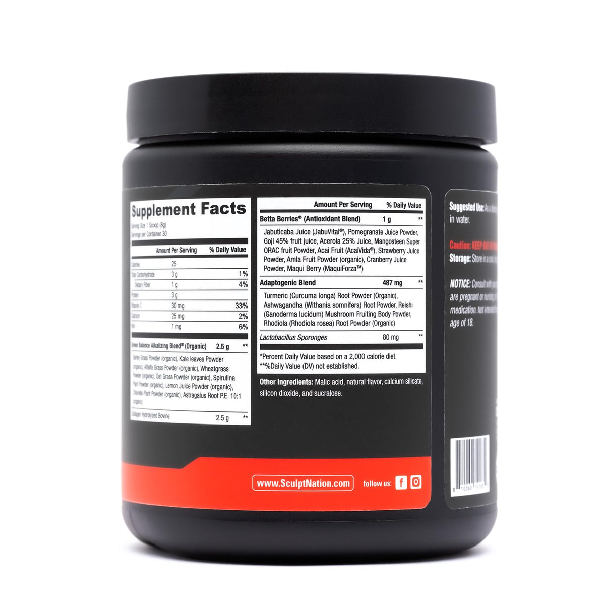 Sculpt Nation Poudre Superfood Fraise 300g en utilisation dans une recette