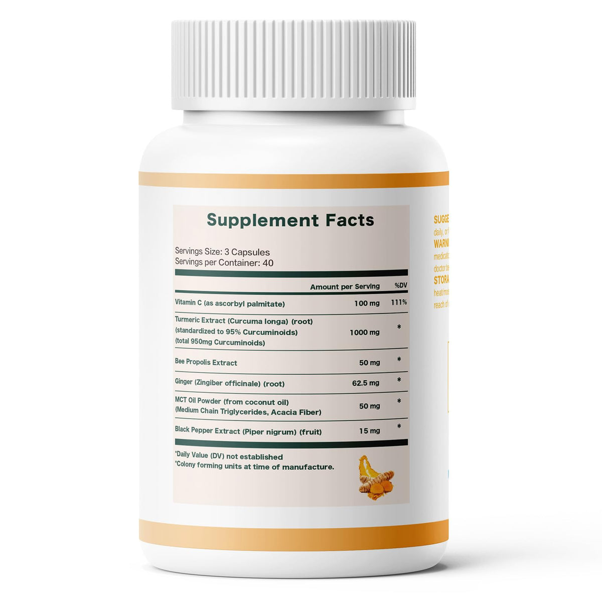 SEAFLEX Complément Alimentaire Curcuma 1000mg gélules sur une table