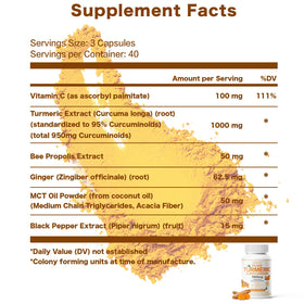 SEAFLEX Curcuma Curcumine 1000mg capsules avec ingrédients naturels
