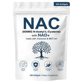 SEAFLEX NAC 600mg 300 gélules végétariennes en vue de face