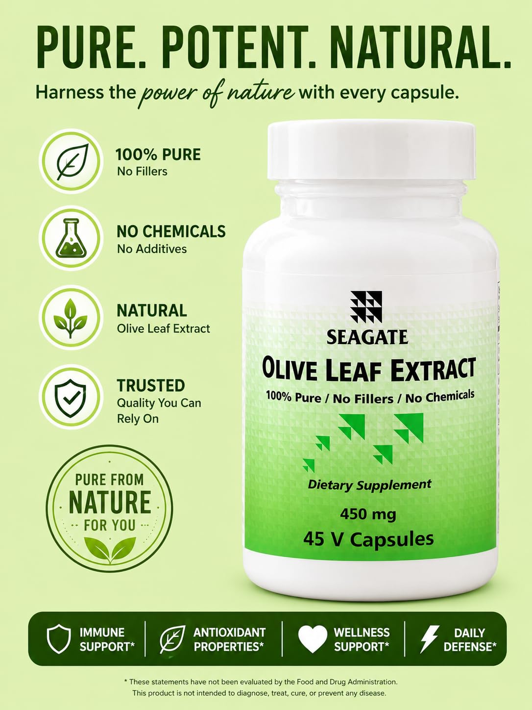 Seagate Extrait de Feuille d'Olivier 450mg gélules dans l'emballage
