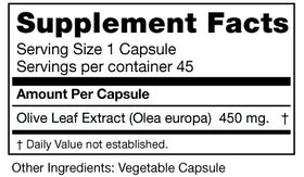 Seagate Extrait de Feuille d'Olivier 450mg gélules vue arrière