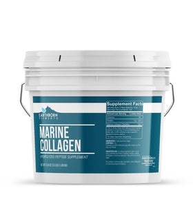 Seau de 1 gallon de poudre de collagène marin hydrolysé Earthborn Elements