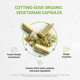 Secrets of the Tribe Cacao 120 capsules side view