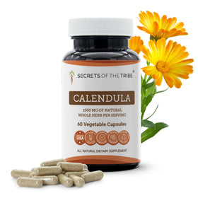 Secrets of the Tribe Calendula 1000 mg 60 capsules vue de face